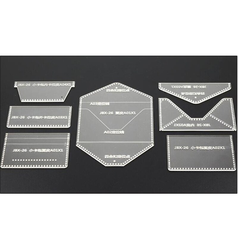1 Set Acrylic Wallet Leather Template Female models Card Packs