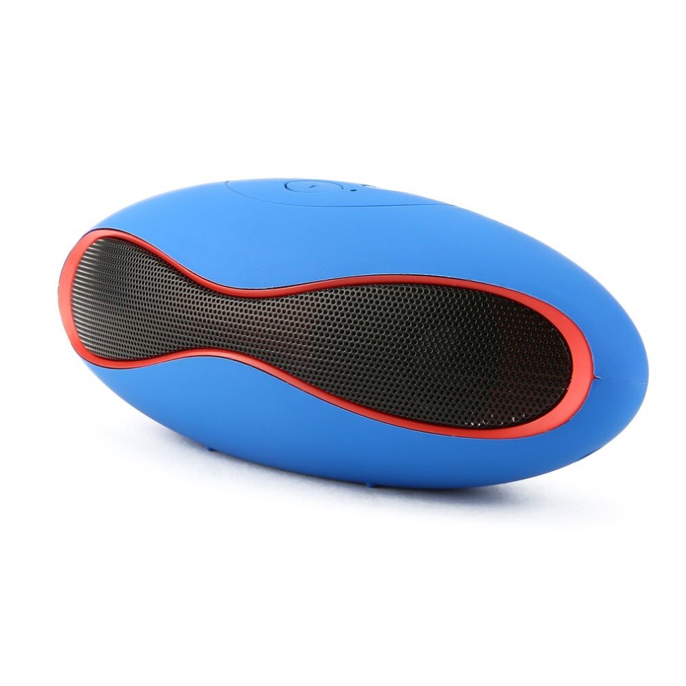 Bärbar trådlös bluetooth-högtalare 3d ljudsystem stereomusikhögtalare mini tf superbaspelare akustisk: Blå