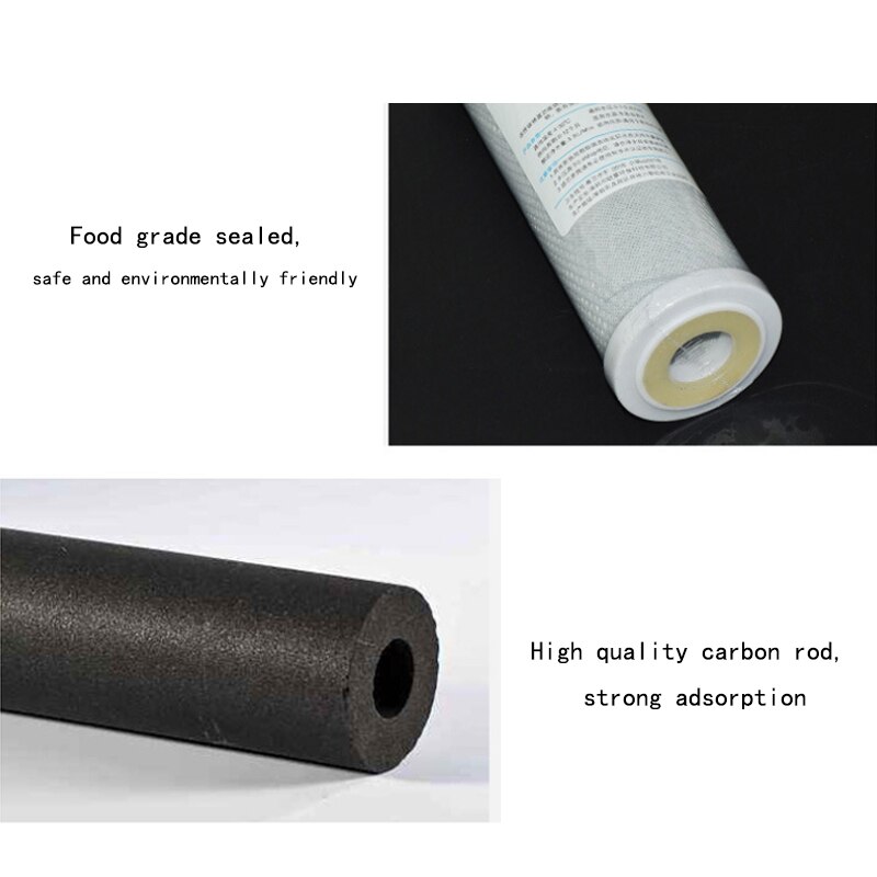 1pcs 10 Inch Universal Water Filter Activated Carbon Cartridge Filter CTO Block Carbon Filter Water Purifier