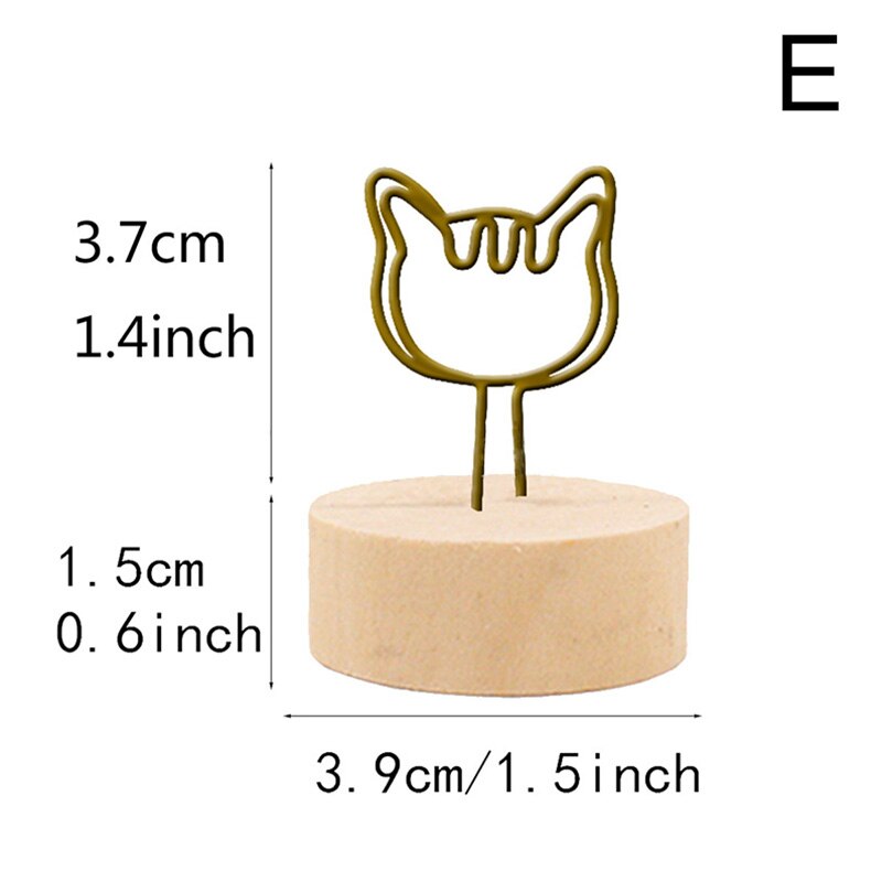 Bureau Merkt Map Hout Desktop Ornamenten Foto Clip Memo Foto Frame Houder Photo Bericht Clip Bruiloft Decor: E
