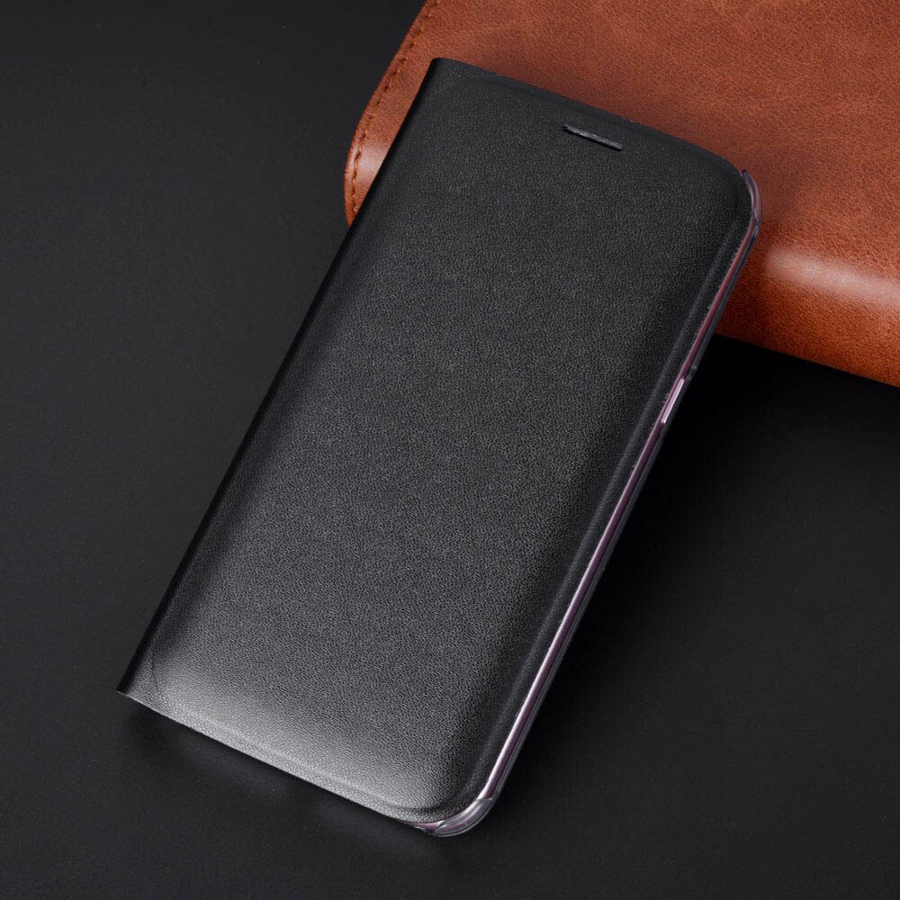 Flip-Cover Leder Telefon Fall Für Samsung Galaxy J2 Pro J2 J22018 GalaxyJ2 J 2 J2pro SM J250F J250 dünne Karte Brieftasche Fall: Black