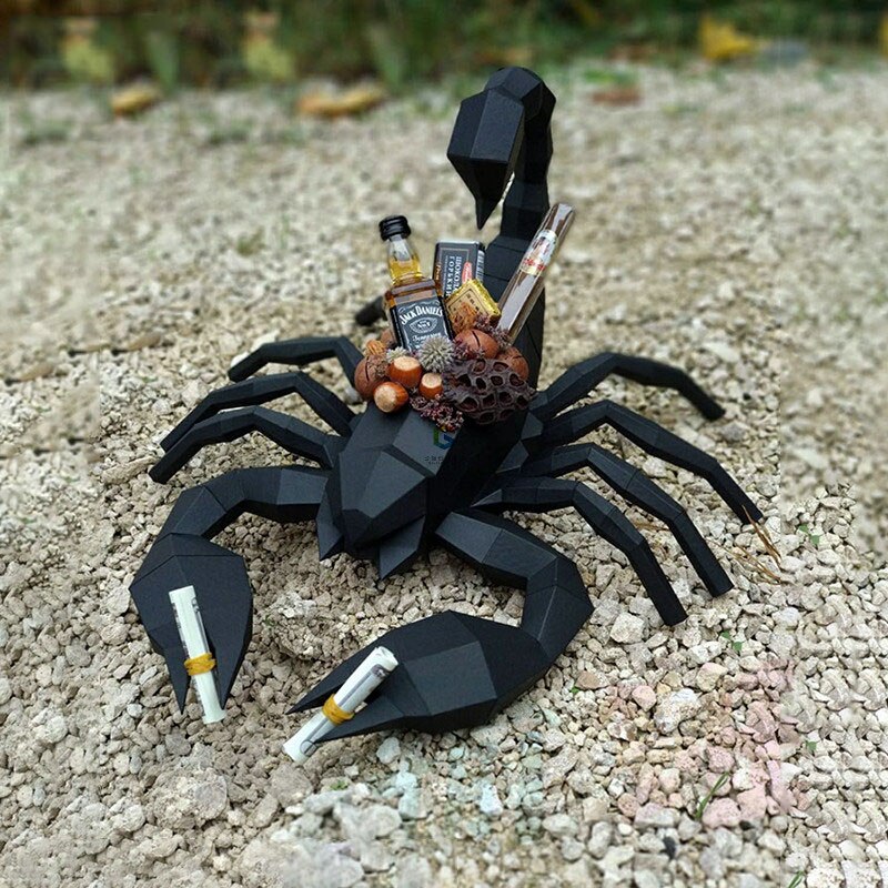 45Cm 3D Paper Model Scorpion DIY Papercraft Animal Stereo Origami Children Toys Office Decoration Handmade Home Craft