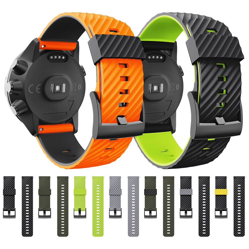 24mm urheilu silikoniranneke suunto 9 baro suunto 9 ranneke suunto 7/d5 kello rannekello ja rannekoru vaihda tarvikkeita