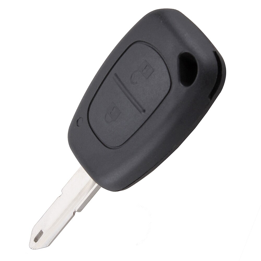 Zwart 2 Knoppen Autosleutel Case Shell Keyless Remote Fob Auto Key Shell Vervanging Met Ongesneden Auto Flip Sleutel Voor renault