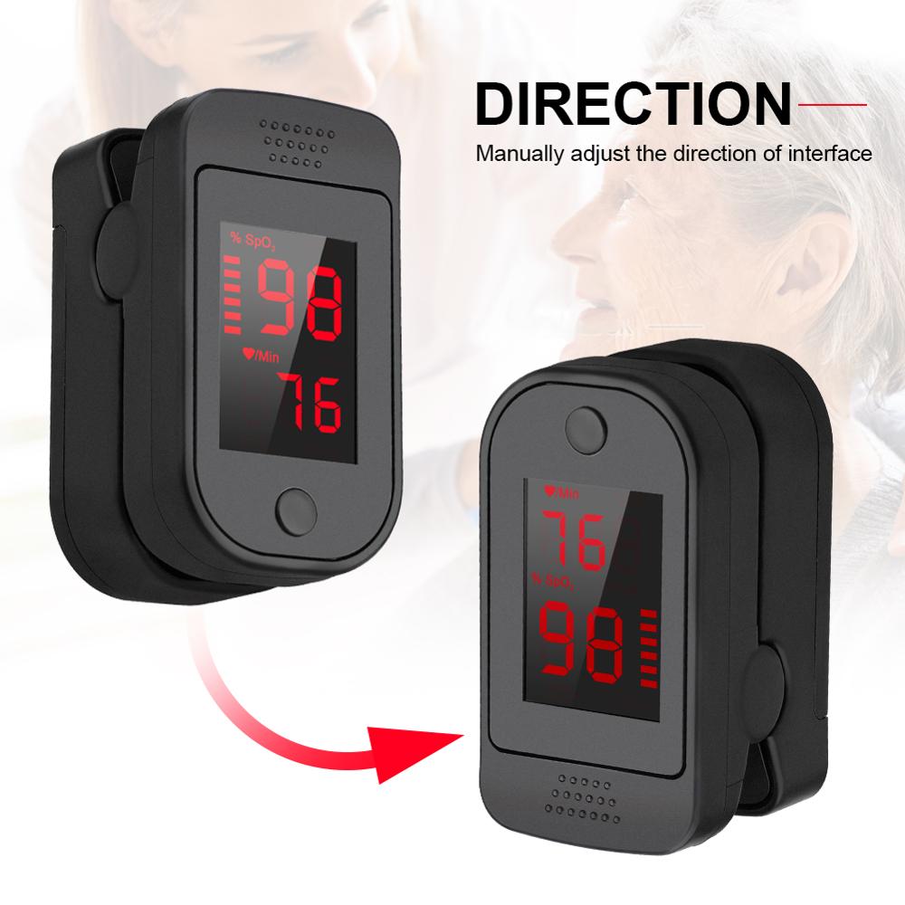 LED Finger Pulse Oximeter Oxymeter Pulsoximeter Pulseoximeter Fingertip Pulse Oximeter Blood Oxygen Meter Health Care Tool