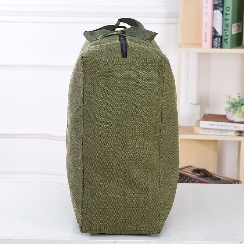 Foldable Canvas Storage Bag Clothes Blanket Quilt Wardrobe Closet Dust Proof Under Bed Pouch Wardrobe Closet Organizer Accessory