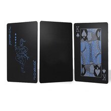 Citygirl 55 stk / dæk poker vandtæt plast pvc sæt spillekort ren sort regelmæssig