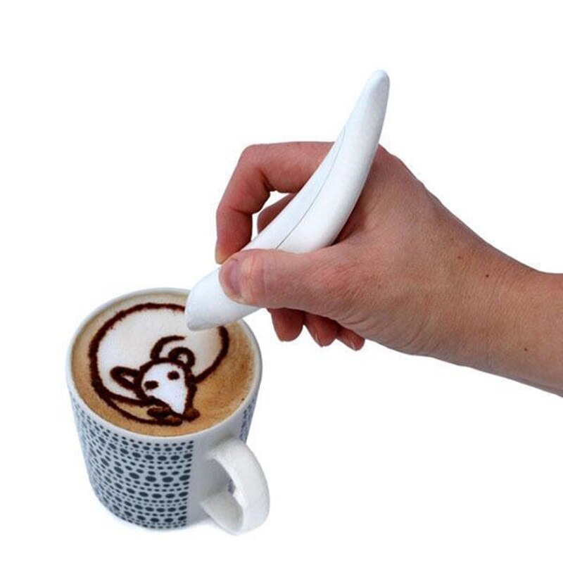 Bolígrafo eléctrico de Arte Latte para café, capuchino, pastel de especias, decoración de pasteles, bolígrafo para tallar café, herramientas para hornear pasteles/café: Default Title