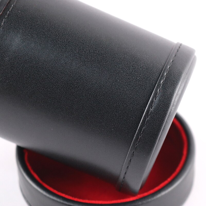 Doppel Schicht Würfel Tassen Neue Schwarz PU Leder verrotten Flanell Würfelbecher Bar Spiel Liefert Mit 6 stücke Würfel