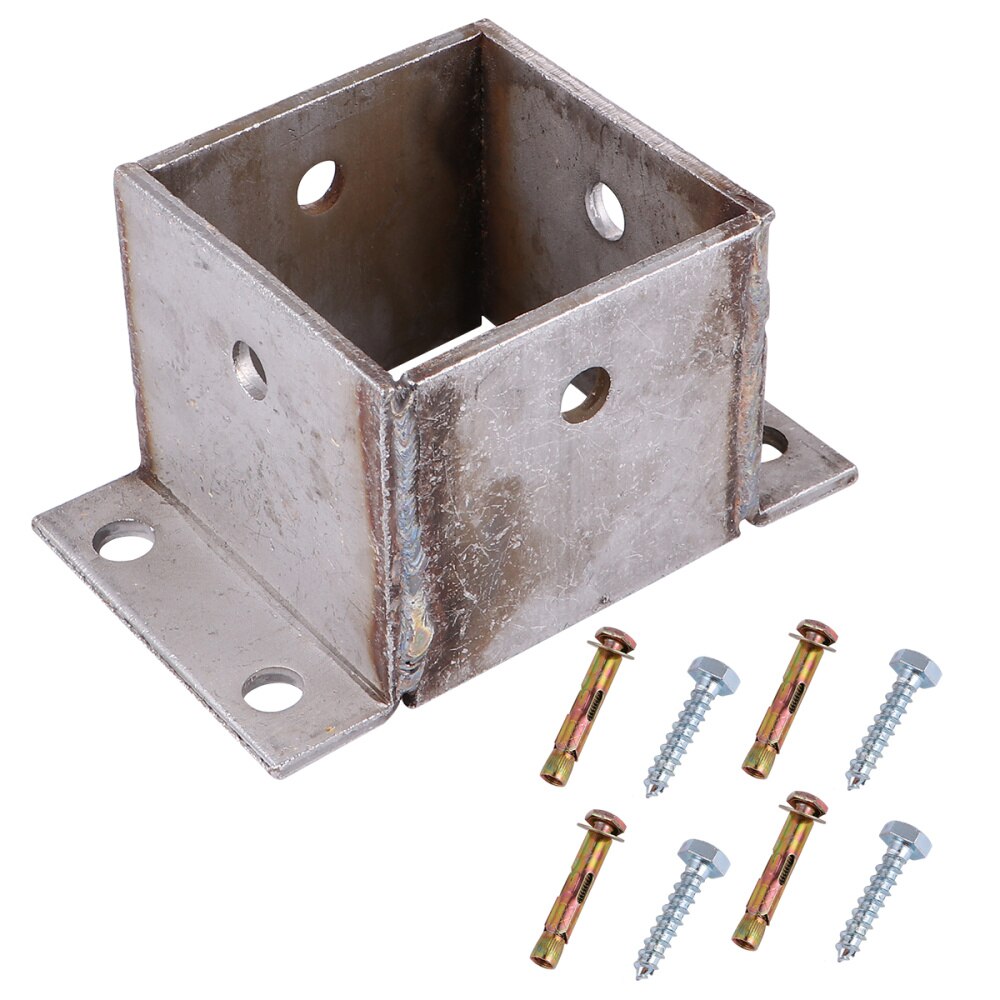 Stainless Steel Wood Post Base Cover for Deck Porch Handrail Railing Support Trim Anchor Fence Post Base Bracket (Silver)