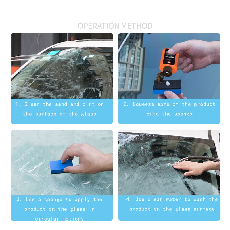 60ml detergente per pellicole per olio per auto detergente per pellicole per olio per parabrezza agente di lucidatura per vetri per auto rivestimento idrofobo accessori per la cura dell'auto