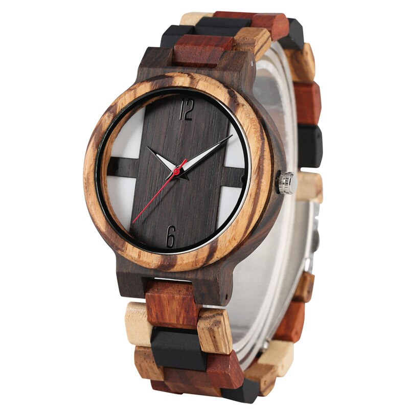 DAXIAOYU Luxe Skelet Automatisch Mechanisch Herenhorloge Met Houten Patronen - Bruin Retro