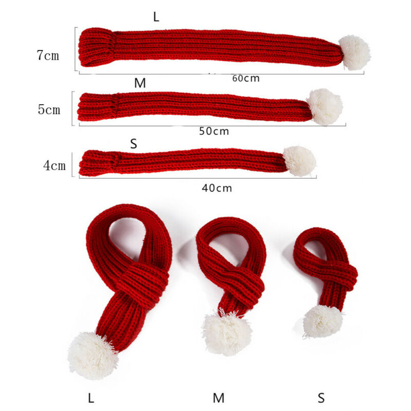 Animal de compagnie chien chat cou écharpe doux noël tricot écharpe pour grands chiens moyens hiver plus collier de chien accessoires pour animaux de compagnie