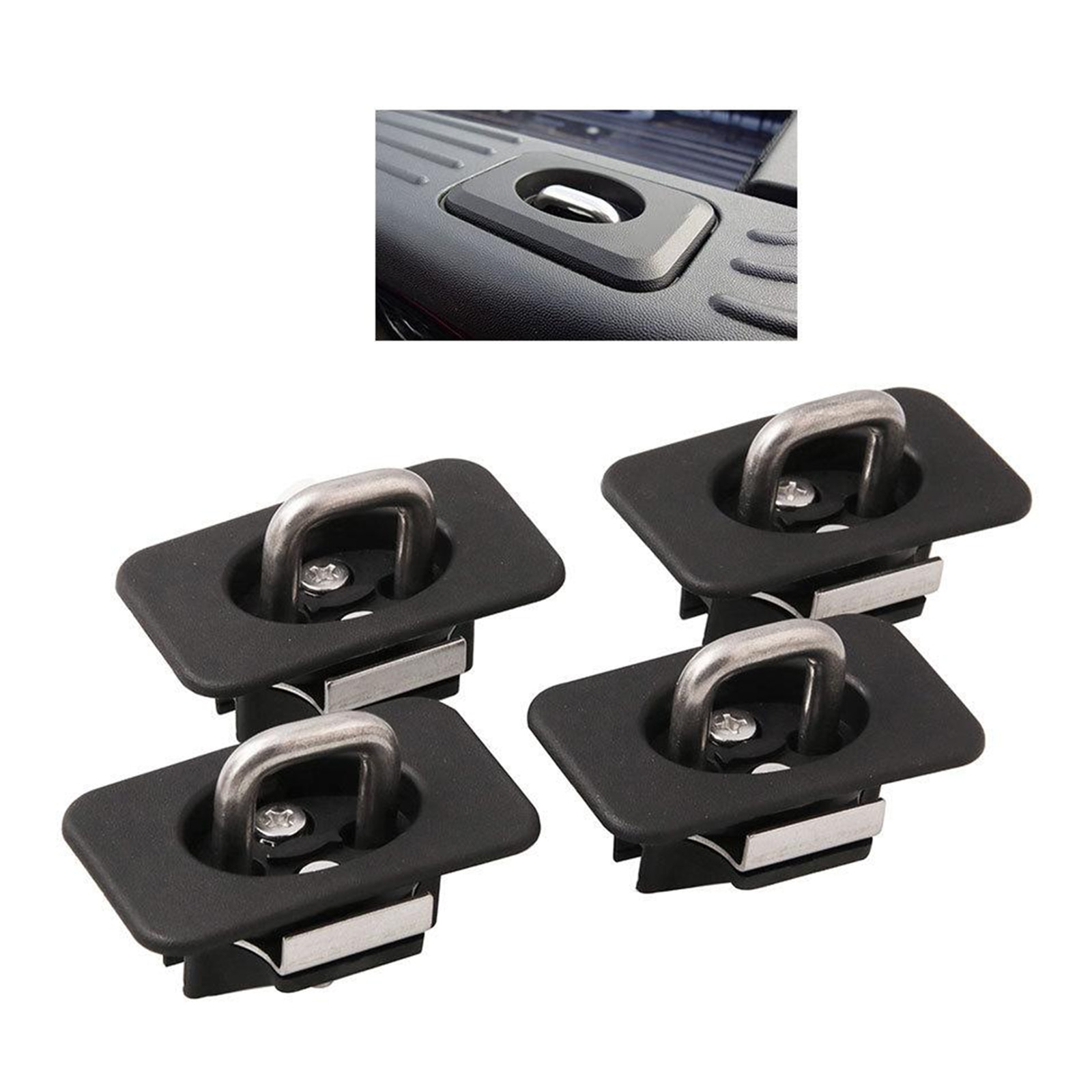 4 Pcs Truck Tie Down Anchors Hook Bed Side Tailgate Assist Anchor Auto Retract Buckle Super Duty For Ford Raptor F150 1998