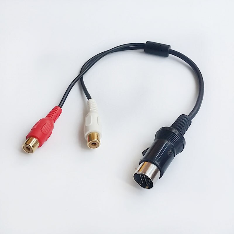 Biurlink for Kenwood Stereo 13Pin AUX Port Audio input Cable RCA Port