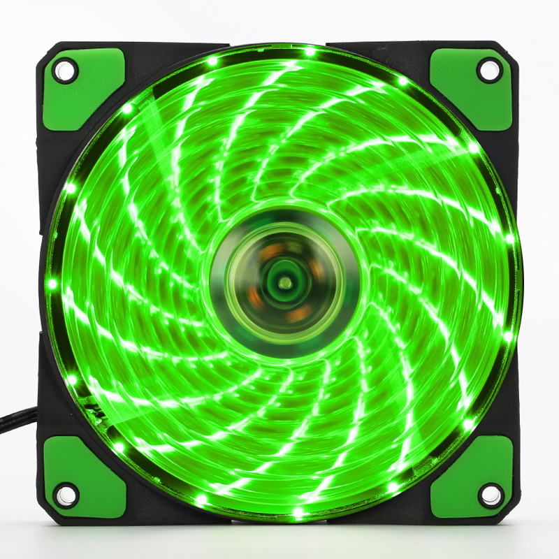 Fläkt kylfläns kylare 120mm st dator 16db ultra tyst 33 lysdioder fodral kylning anti-vibration gummi 12cm fläkt laptop tillbehör