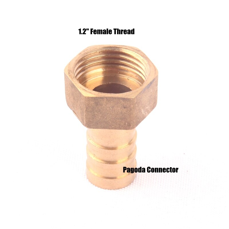 1/2" Female Male Thread Hose Connector 8-19mm Pure Brass Pagoda Water Connectors Irrigation Copper Gas Soft Pipe Hose Adapters