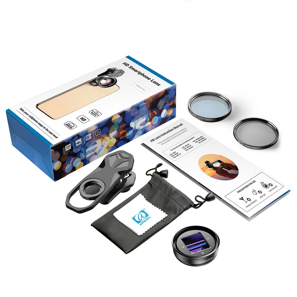 Hd 4K 1.33x Professionele Lens Met Universal 16x Draad Clip Breedbeeld Camera Lens Vlog Filmopnamen Smartphone Lens
