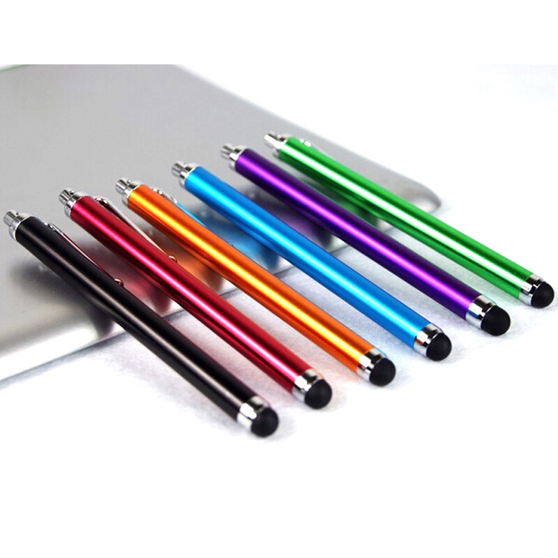 20 stks/partij Aluminium Metal Stylus Touch Screen Pen voor Mobiele Telefoon Tablet Touchscreen Pen Briefpapier Materiaal Escolar