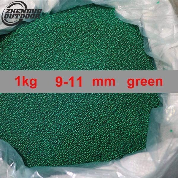 ZHENDUO OUTDOOR 1 Kg/lot 9-11mm Gel balls: Green