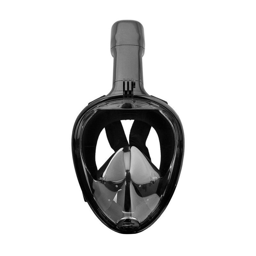 All Dry Silicone Snorkeling Suit Anti-Fog Diving Mask Full Face Snorkel Equipment Mask Waterproof Swimming Diving Mask: Black / L/XL