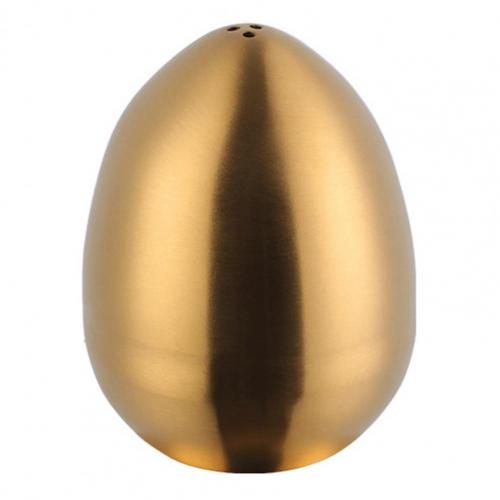 Salt Cellar Spice Pepper Shaker Egg Shaped Spice Container Stainless Steel Condiment Bottle Kitchen Gadgets seasoning organizer: Golden