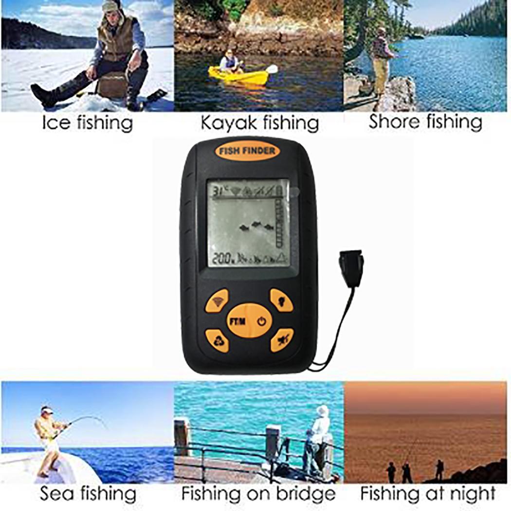 Portable Water Depth Temperature Fishing Fish for amateur and fishermen. Finder Fishfinder