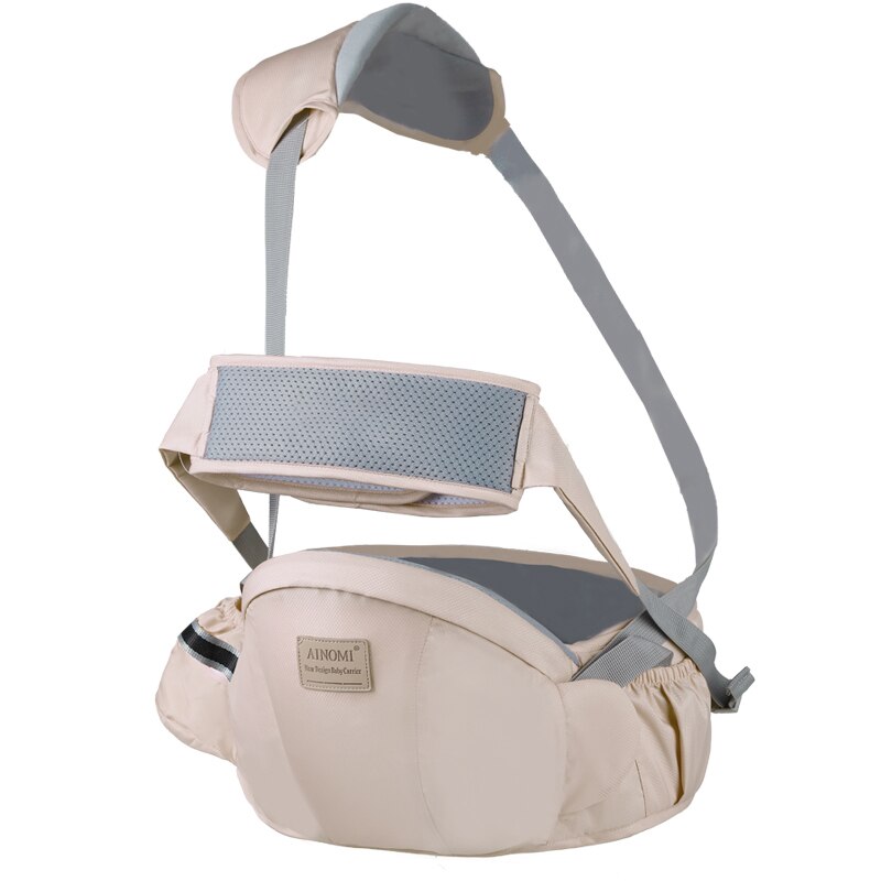 AINOMI Original coton porte-bébé taille tabouret marcheurs fronde tenir Hipseat ceinture hanche siège pour maman voyage infantile hanche siège: Khaki