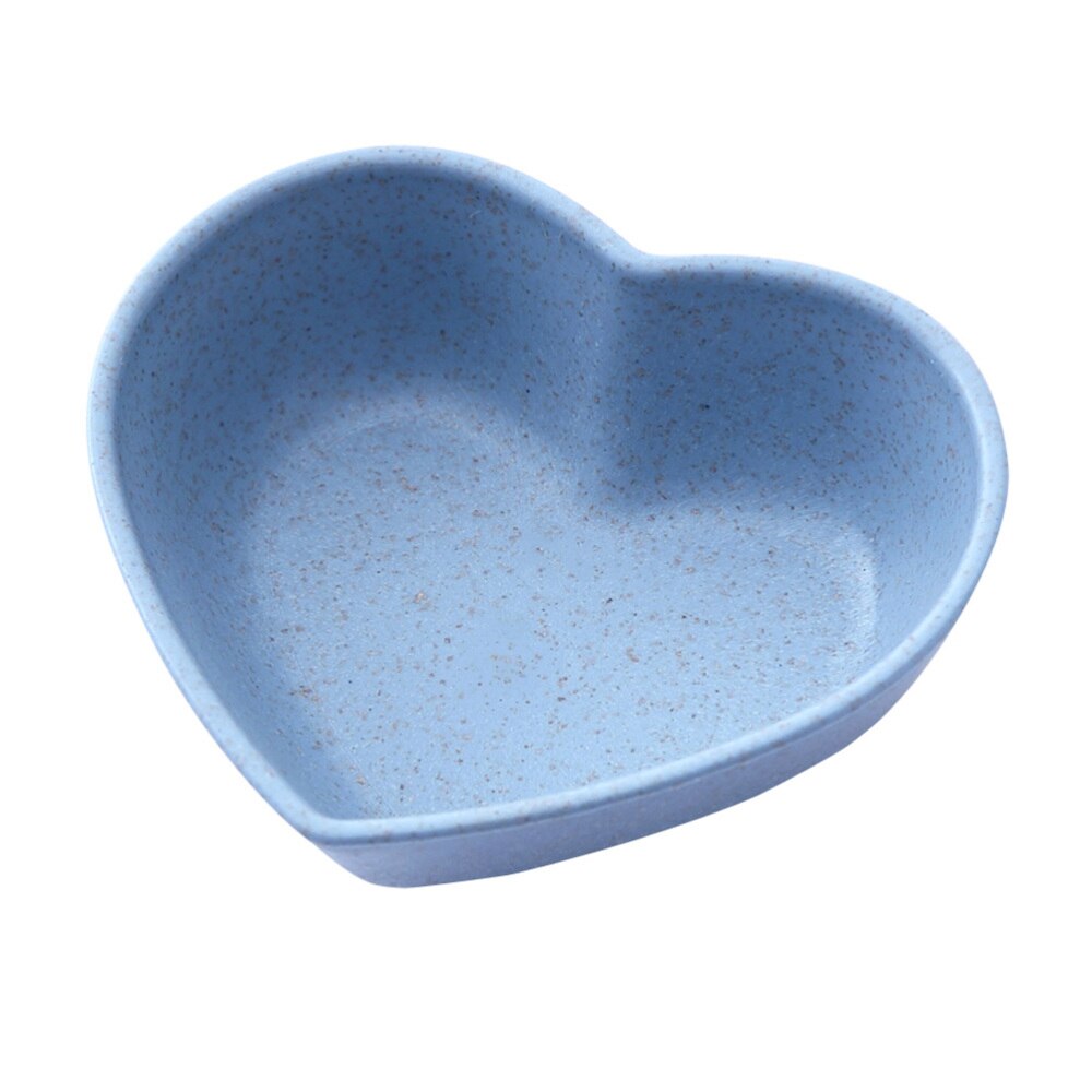 4 Uds. De platos para salsa con forma de corazón, cuencos para inmersión, paja de trigo, salsa de soja, Mini plato de vajilla, plato para condimentos para pasta, Ja
