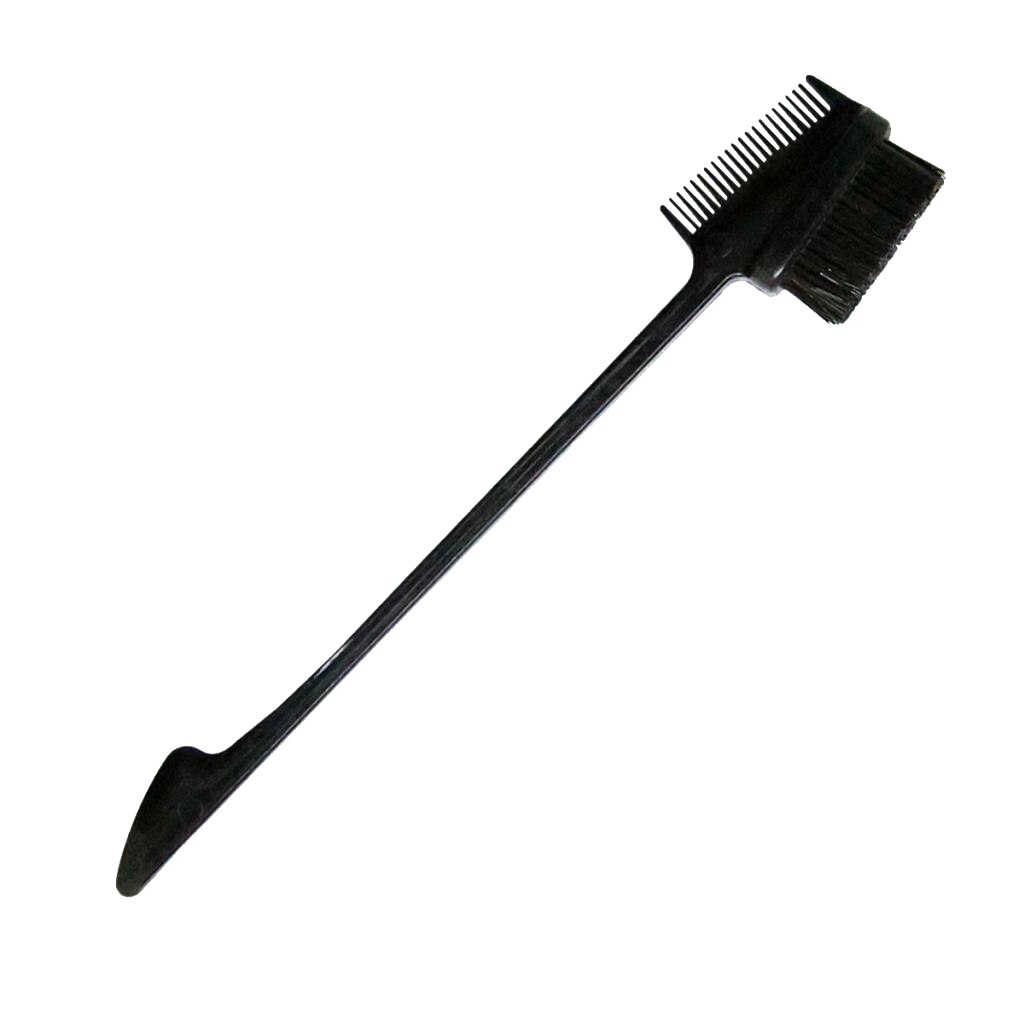 Edge Control Brush Double Sided Comb Smooth Natural Look Polished Hair Brush: Black