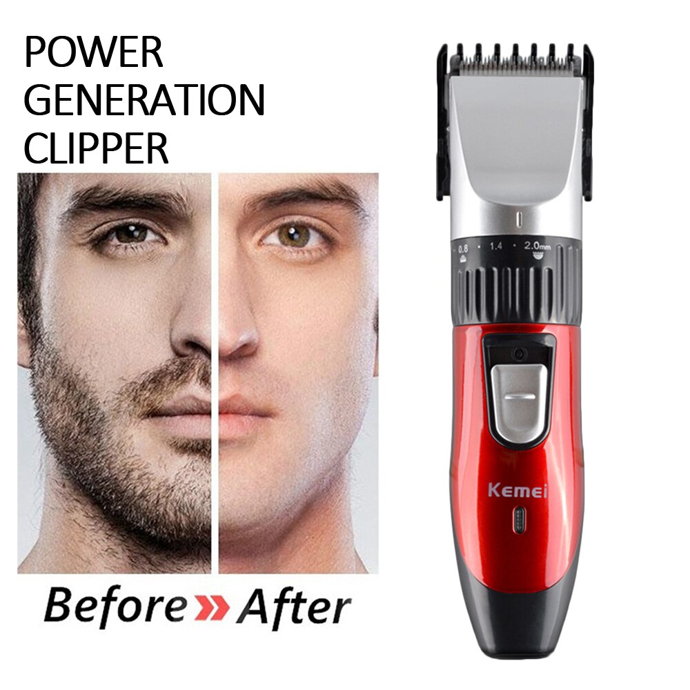 Super Quiet Electric Hair Clipper Rechargeable Titanium Blade Men's Beard Trimmer Hair Cutting Machine for Salon