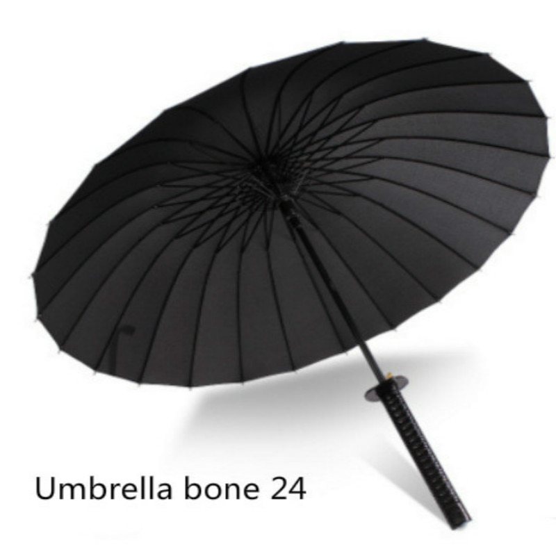 Umbrella Long Handle Japanese Samurai Sword Umbrella Straight Handle Windbreak Umbrella Man Animated Umbrella: 24 umbrella bone