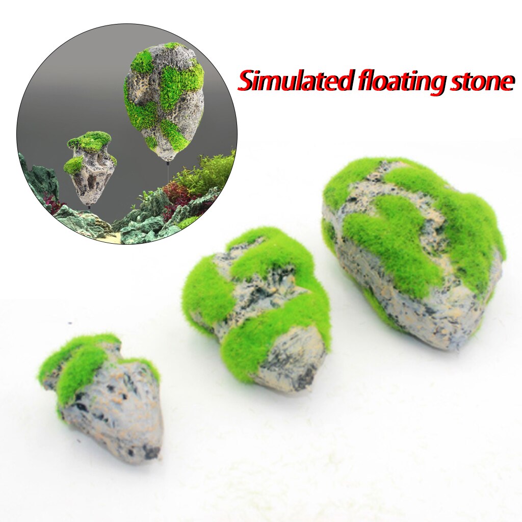 Floating Rock Suspended Simulation Artificial Stone Aquarium Decor Fish Tank Decoration Green Floating Pumice Pet Accessories
