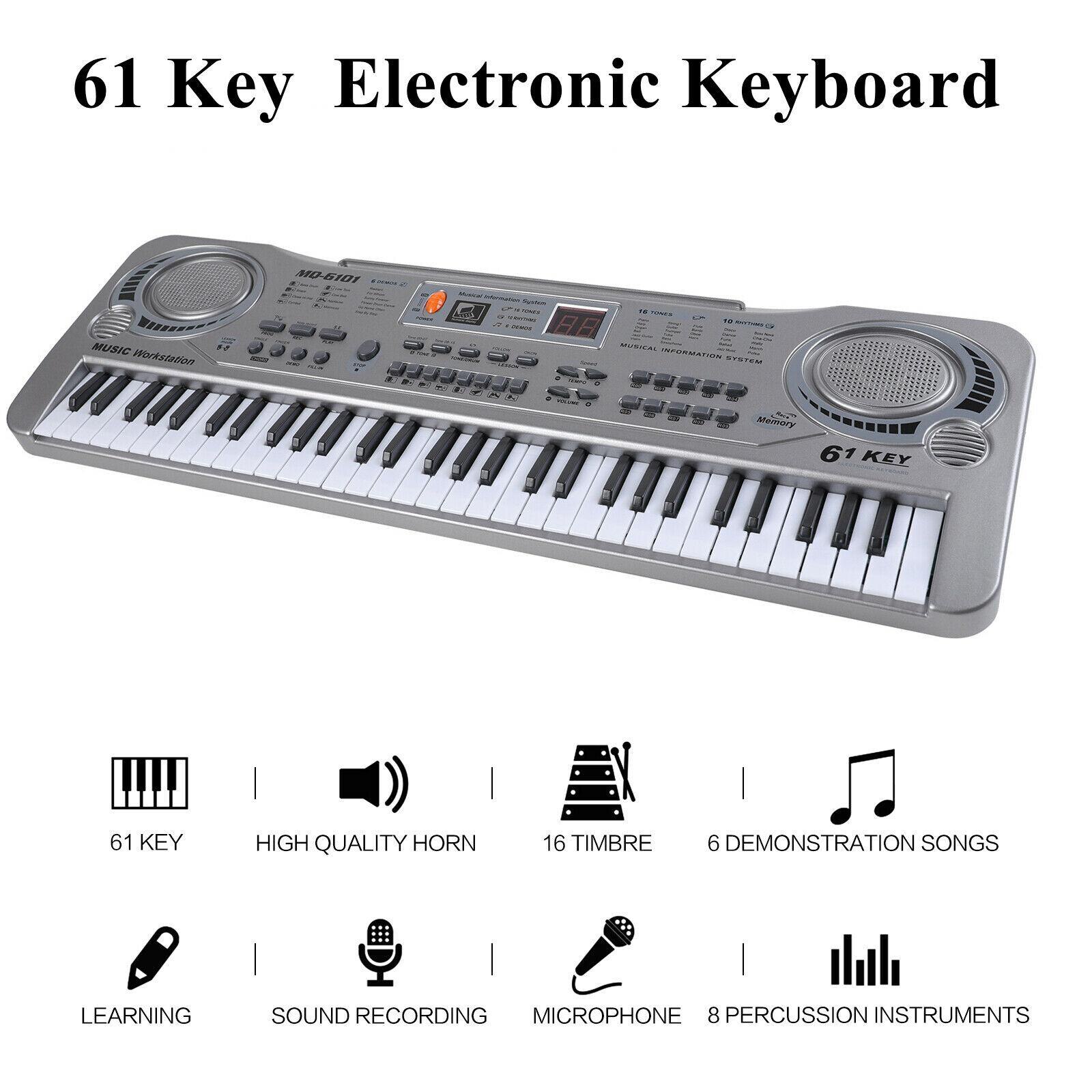 61 Toetsen Digitale Piano Keyboard Elektrische Piano Orgel Beginners Onderwijs Speelgoed Muziekinstrumenten Pedaal Instrument Opnemen