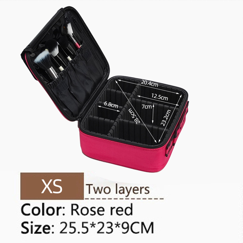 Women Cosmetic Bag Travel Makeup Make Up Box Cosmetics Pouch Bags Beauty Case For Makeup Artist: Ivory