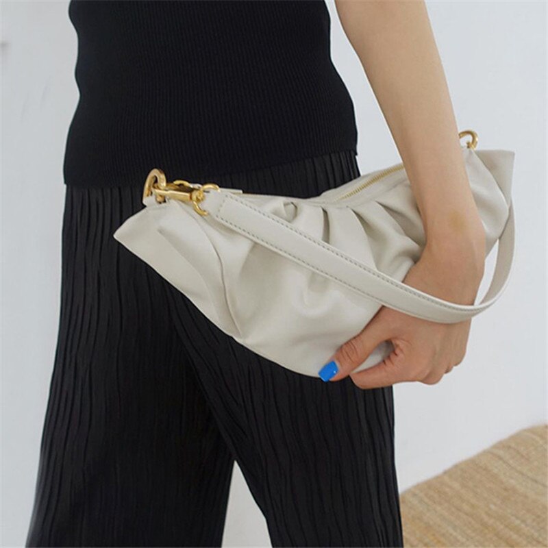 Sommer dumpling taske niche fold armhule taske skulder croissant håndtaske kvindelig taske pung og håndtasker sac a main