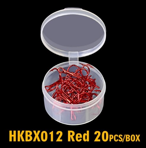 20pcs/Box Fishing Hook 2/4/6/8/10# Triple Fishhook High Carbon Steel Antirust Treble Hooks Carp Catfish Anzol Peche Tackle: Red / 10