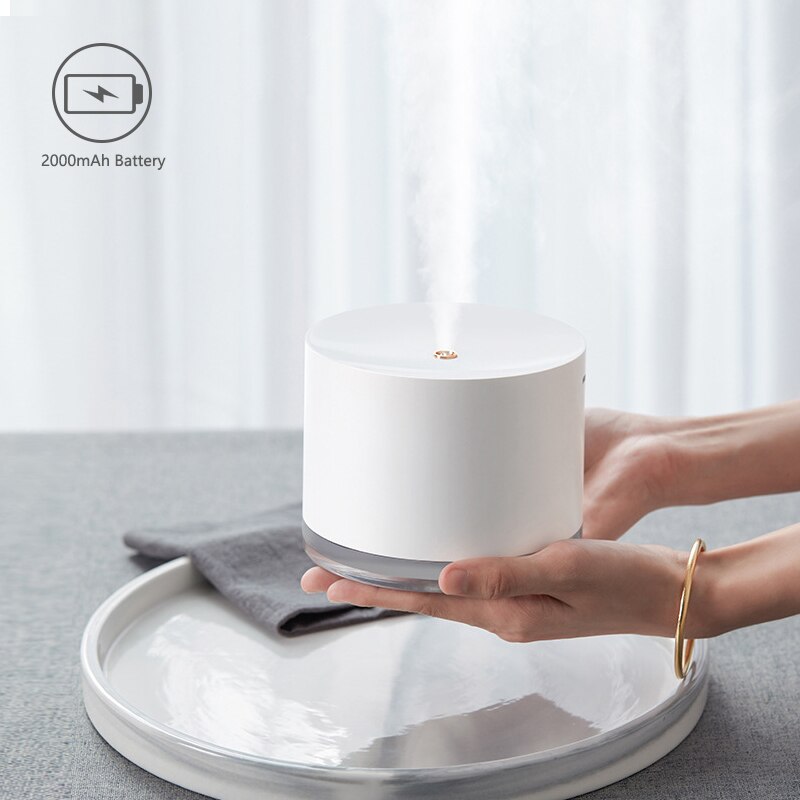 Humidificateur d&#39;air Portable électrique sans fil 2000mAh, Rechargeable par Usb, diffuseur de brume fraîche, lampe de nuit pour la maison