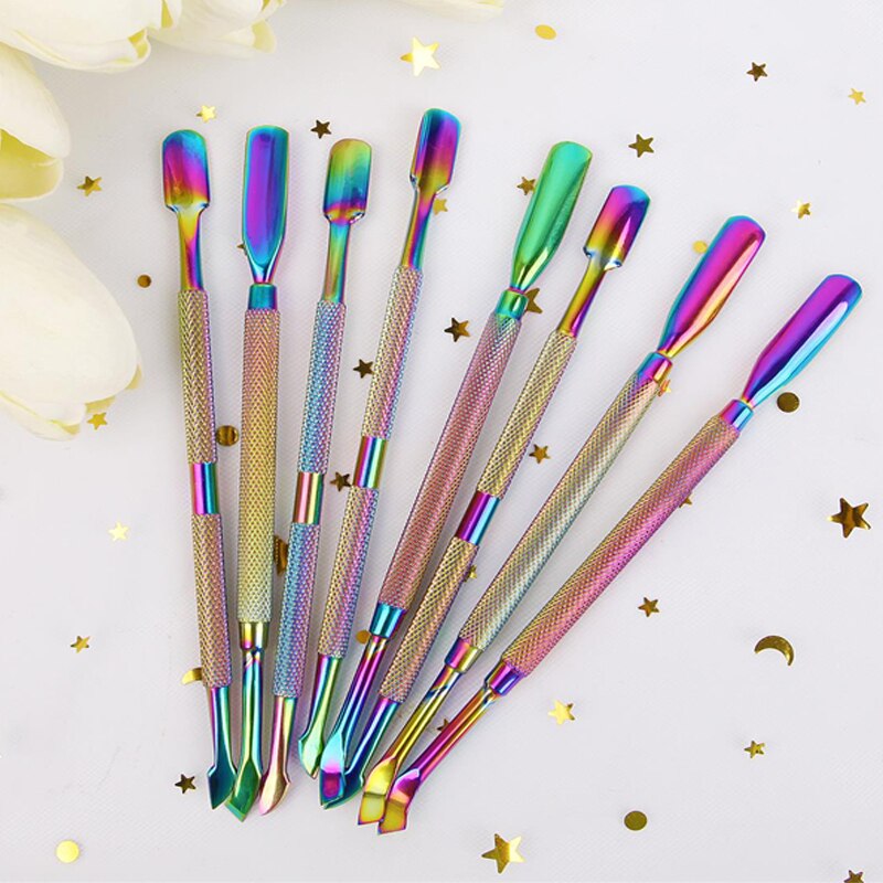 Cuticle Nail Art Push Lepel Verwijderen Cuticle Remover Manicure Nagellak Dode Huid Nail Tool