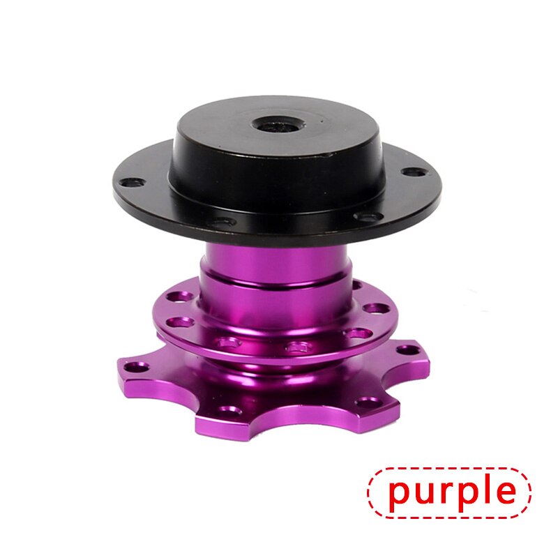 Universal Steering Wheel Quick Release Hub Boss Kit Wheel Hub Adapter For 6 hole Steering Wheel Hub: Purple