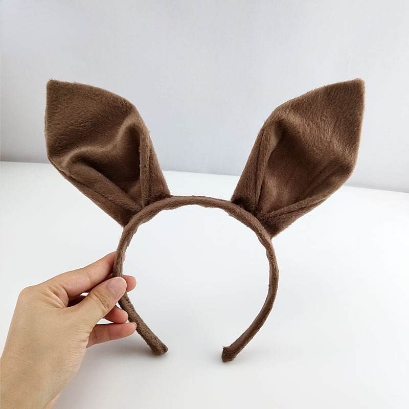 Women Adult Children Easter Rabbit Ear Kangaroo Makeup Party Ball Props Animals Headband Bow Knot Tail Halloween Costume Cosplay