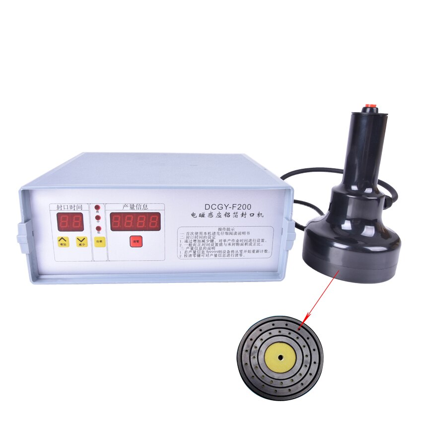 DCGY-F200 Portable induction sealing machine aluminum foil capper Honey Packaging Equipment (20mm-90mm)