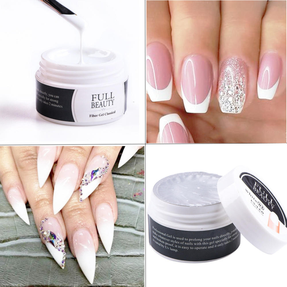 15Ml Quick Building Gel Voor Nagel Acryl Wit Clear Uv Builder Gel Manicure Nail Art Verlengen Formulieren Tips la1623