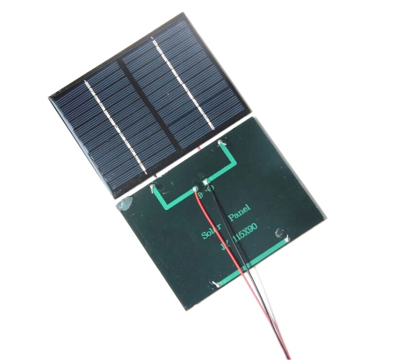 1.5w 12v solcellemodul polykrystallinsk solcellepanel med kabeltråd gjør-det-selv solcellebatterilader studie 115*90*3mm