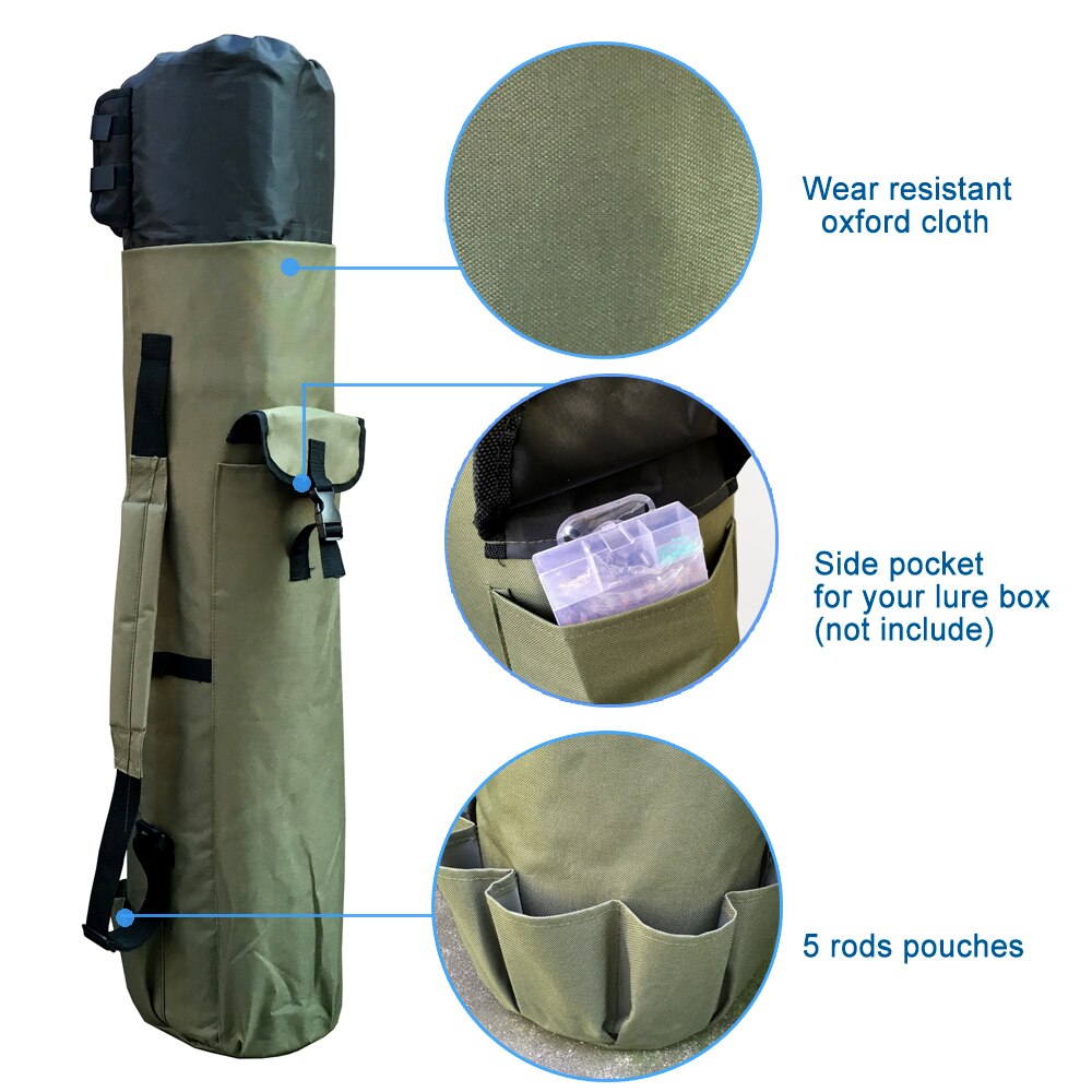 GHOTDA – sac de rangement pour canne à pêche, épais, Oxford, pliable, grande capacité, étanche