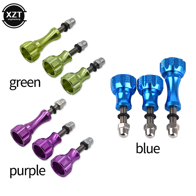 3 uds perilla de pulgar de aluminio tornillo para GoPro Hero 7 6 5 4 Xiaomi Yi 4K Sjcam SJ4000 H9 funda trípode montaje Cam accesorio más