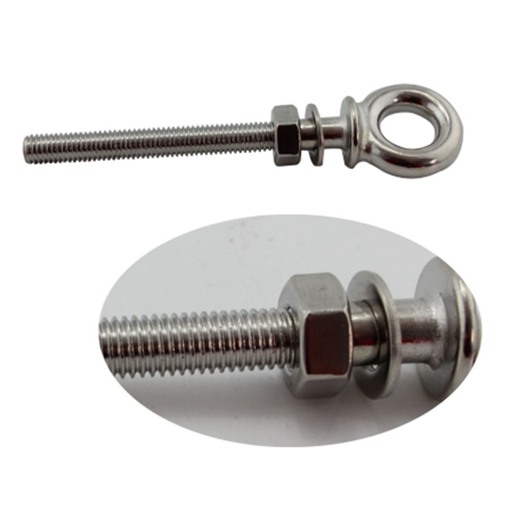 Marine 316 Stainless Steel Long Lifting Eye Bolts Eyebolts - M6