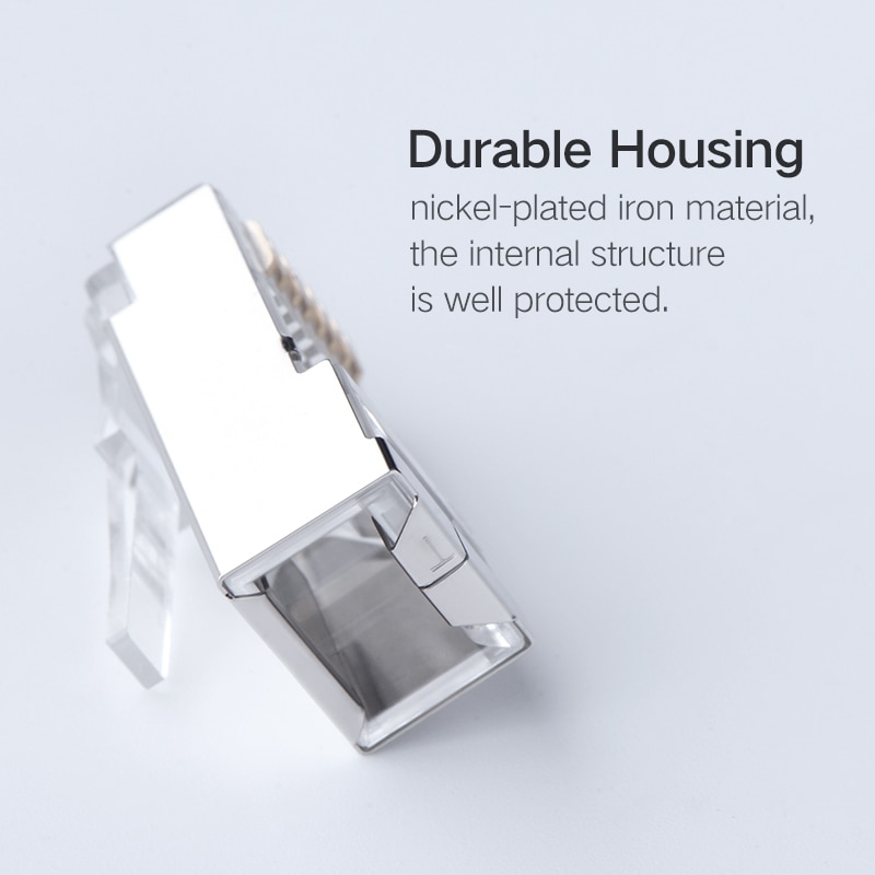 Ugreen Cat6 RJ45 Connector 8P8C Modular Ethernet Cable Head Plug Gold-plated Cat 6 Crimp Network RJ 45 Crimper Connector Cat6