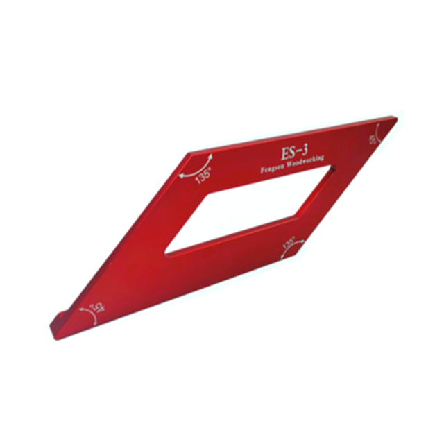Multi-function Aluminum angle ruler Measuring Ruler Woodworking Scriber T Ruler Multifunction 45/90 Degree Angle Ruler: ES-3