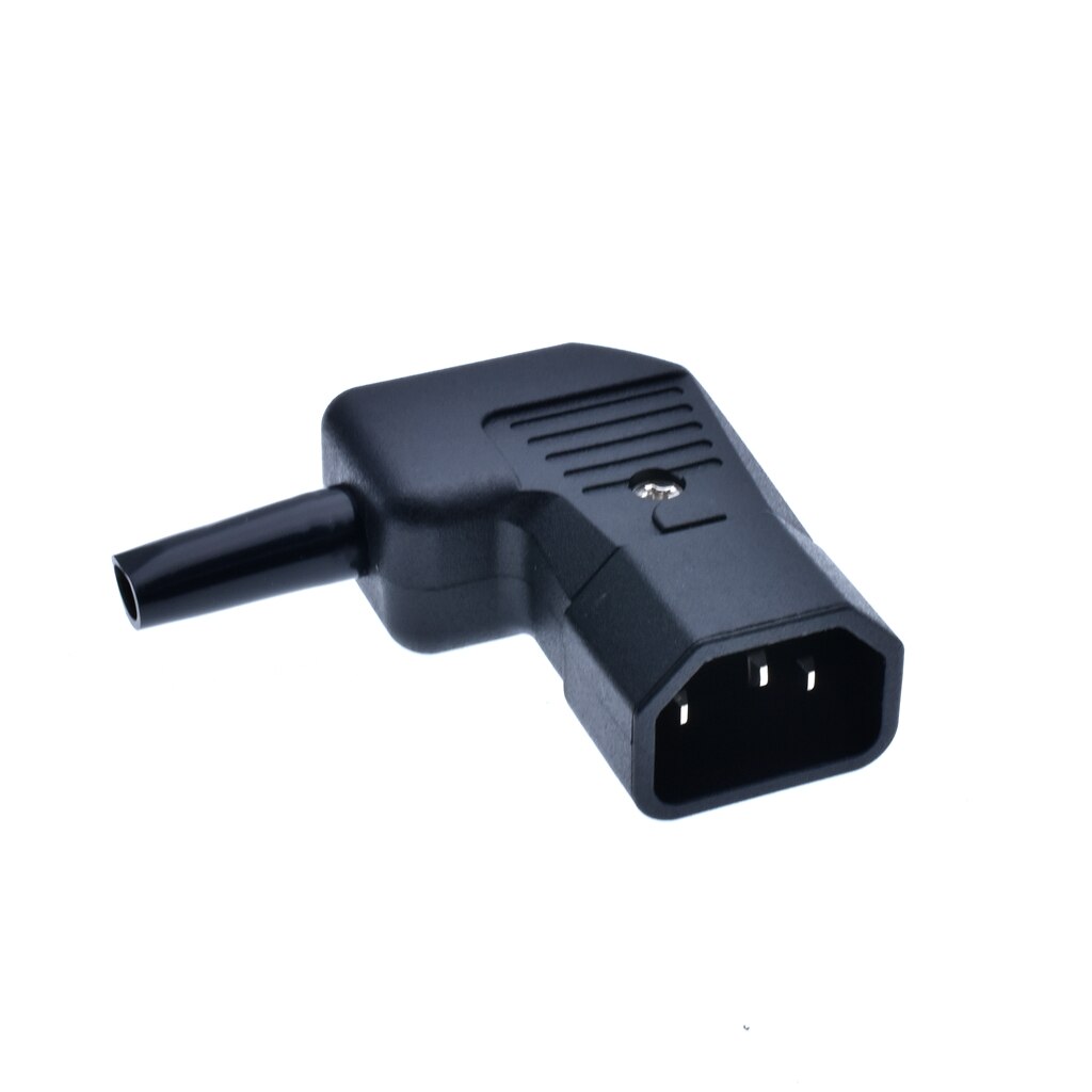 250v 10a IEC320 C13 C14 PDU UPS wired power outlet assemble install connector Elbow 90 electric Panel Receptacle AC socket Plug: Elbow C14 plug